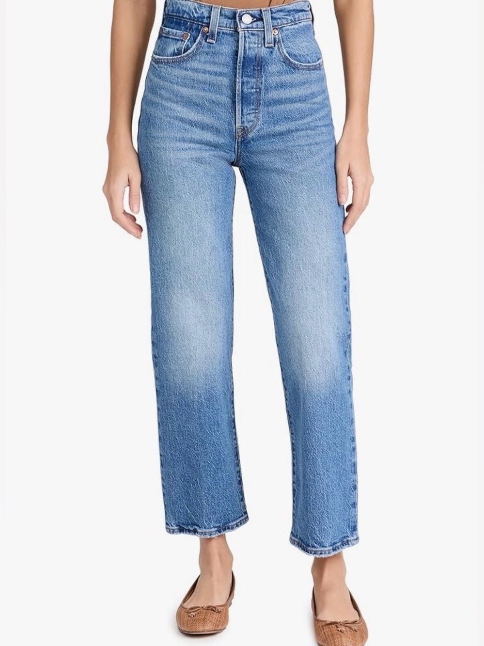Madewell Cropped Ankle Jeans in Medium Blue Wash Sz 27 High-Rise